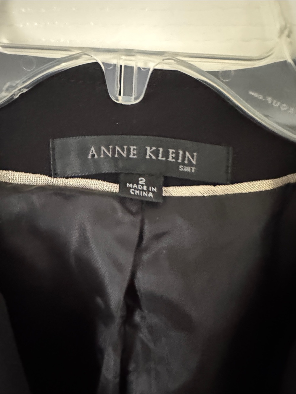 Anne Klein Black Ruffle-Front Blazer Jacket - Picture 2 of 3